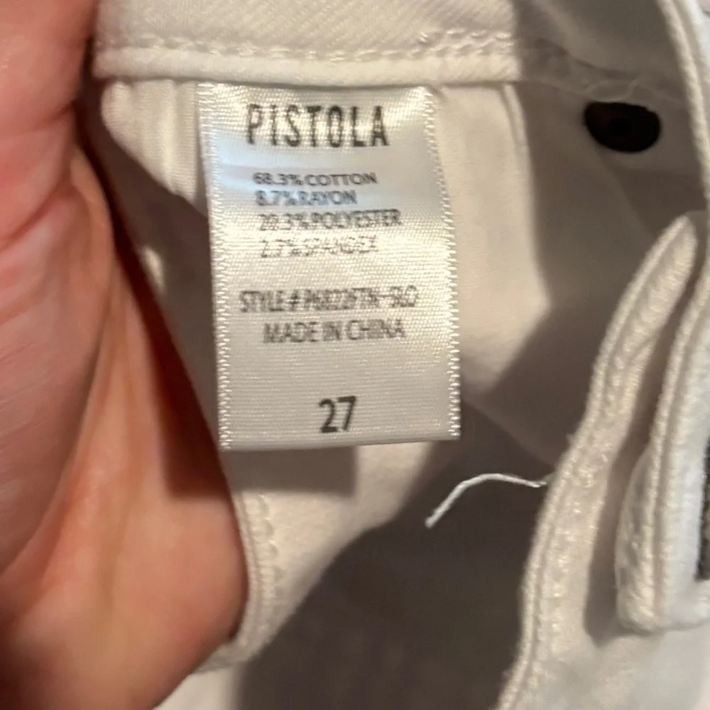 PISTOLA Jennifer Oslo White Denim‎ Midrise Skinny Jeans Women's Size 27
